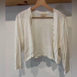 Modcloth Ivory Open Knit Cardigan